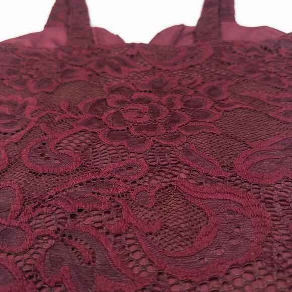 Vine and Valley Maroon Lace Bodysuit - Women's Medium - Picture 5 of 9